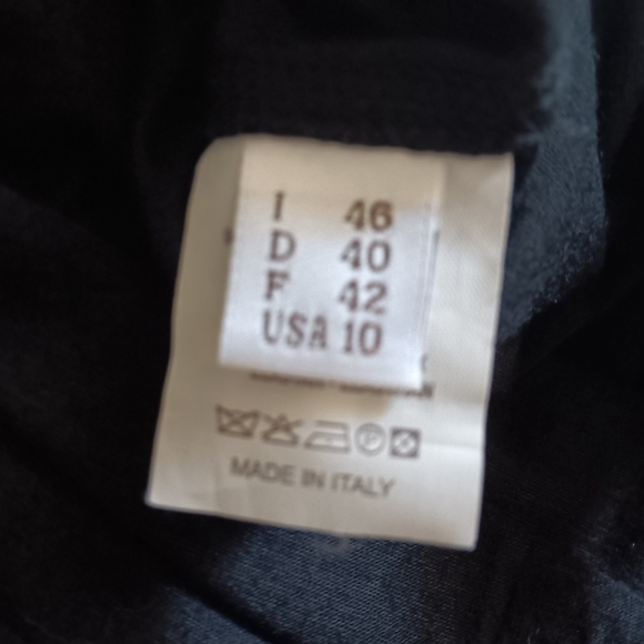 BRUNELLO CUCINELLI Black Stretch Wool Asymmetric Drapey Dress 10 - Picture 6 of 7